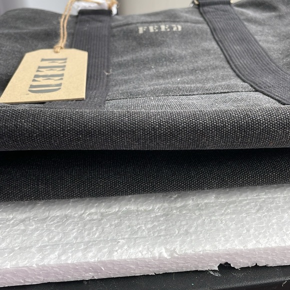 FEED Charcoal Canvas Tote Bag - Picture 5 of 9